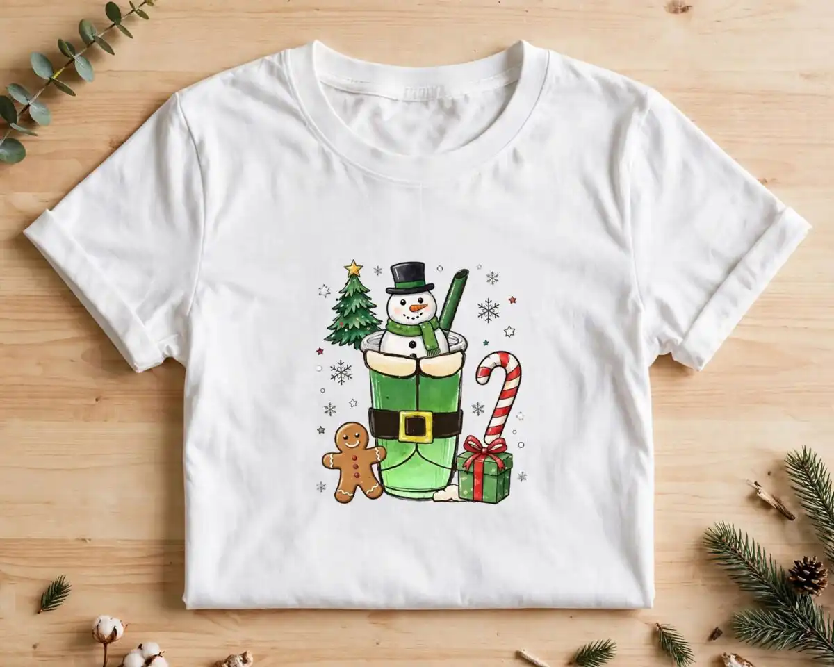 festive holiday coffee cafe image for christmas mugs and shirts coffee cafe image png design printed on a plain product mockup