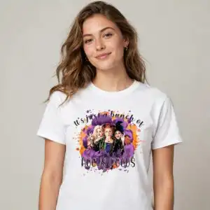 hocus pocus sanderson sisters png design printed on a plain product mockup