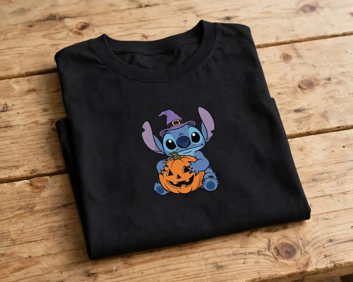 halloween t shirt svg design printed on a plain product mockup