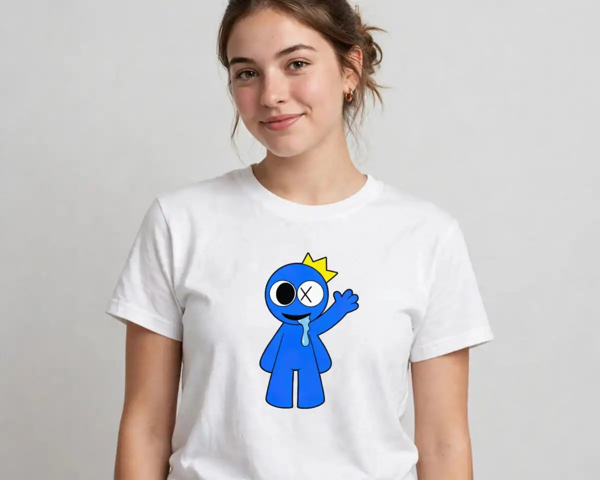 rainbow friends green png design printed on a plain product mockup