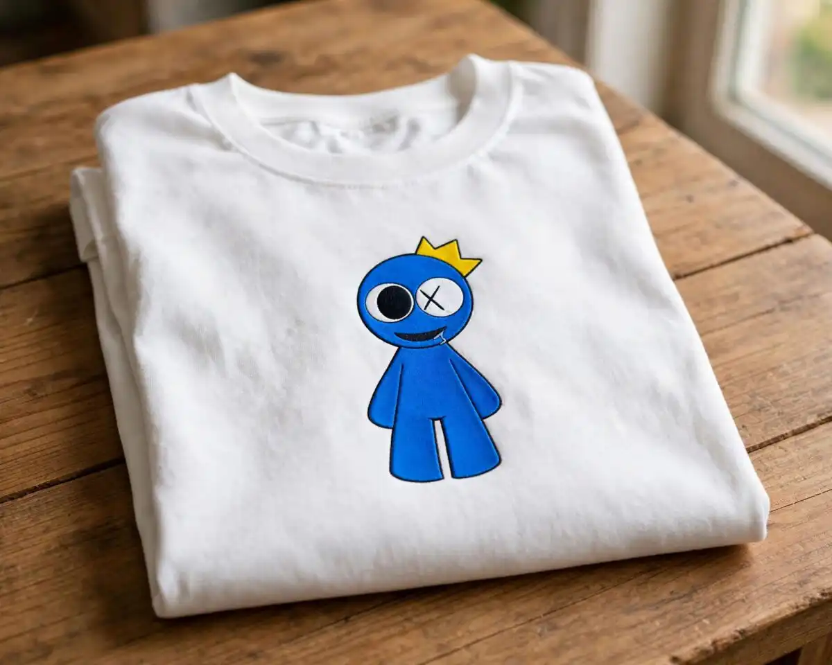 rainbow friends green png design printed on a plain product mockup