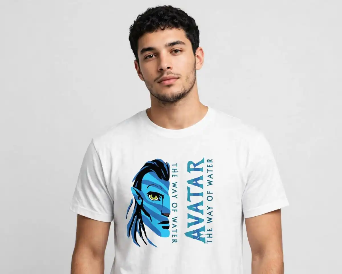 avatar way of water svg design printed on a plain product mockup