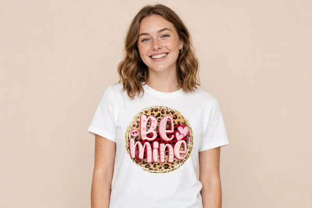 valentine's day designs png design printed on a plain product mockup