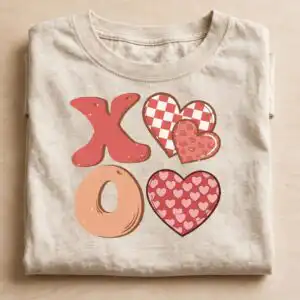 valentine's day png images design printed on a plain product mockup