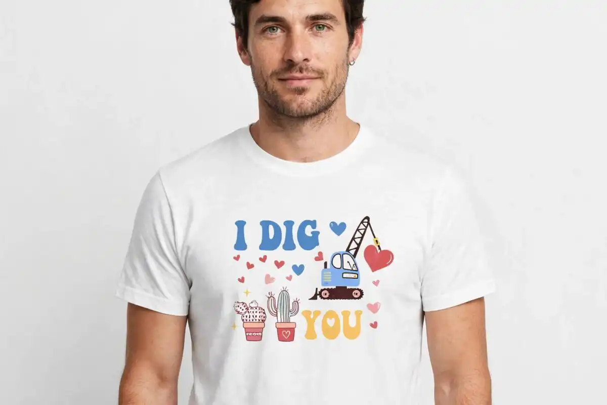 valentine's day retro valentines svg design printed on a plain product mockup