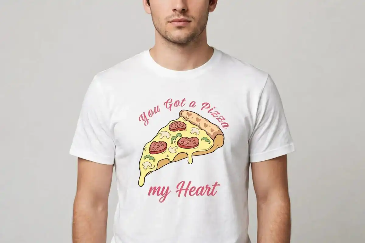 cute valentines day png design printed on a plain product mockup