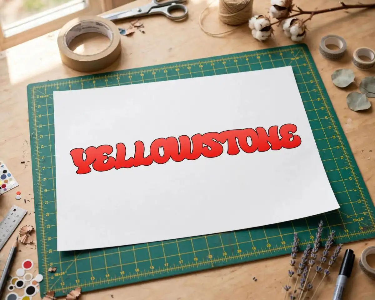 yellowstone valentine movie valentine png design printed on a plain product mockup