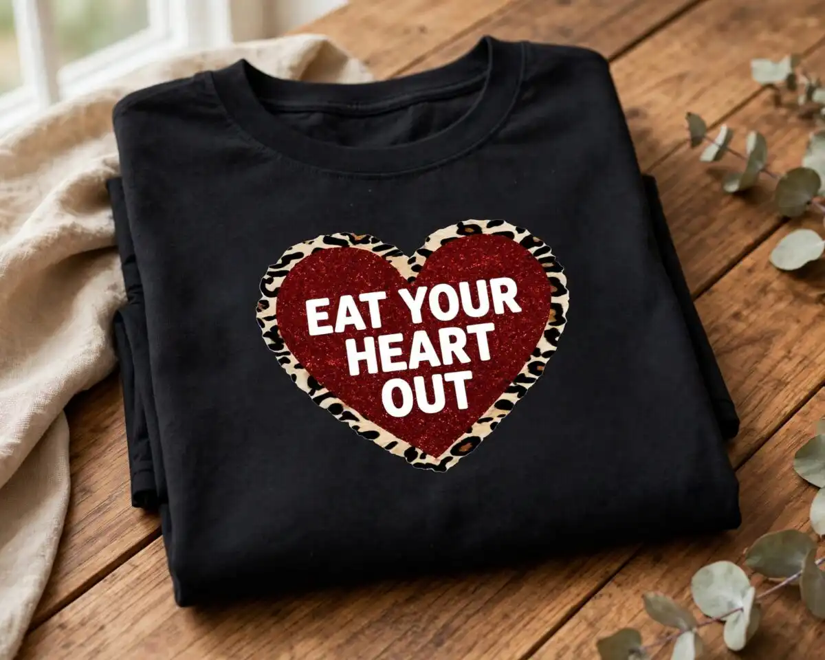 happy valentine day text png design printed on a plain product mockup