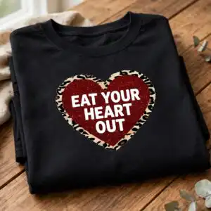 happy valentine day text png design printed on a plain product mockup