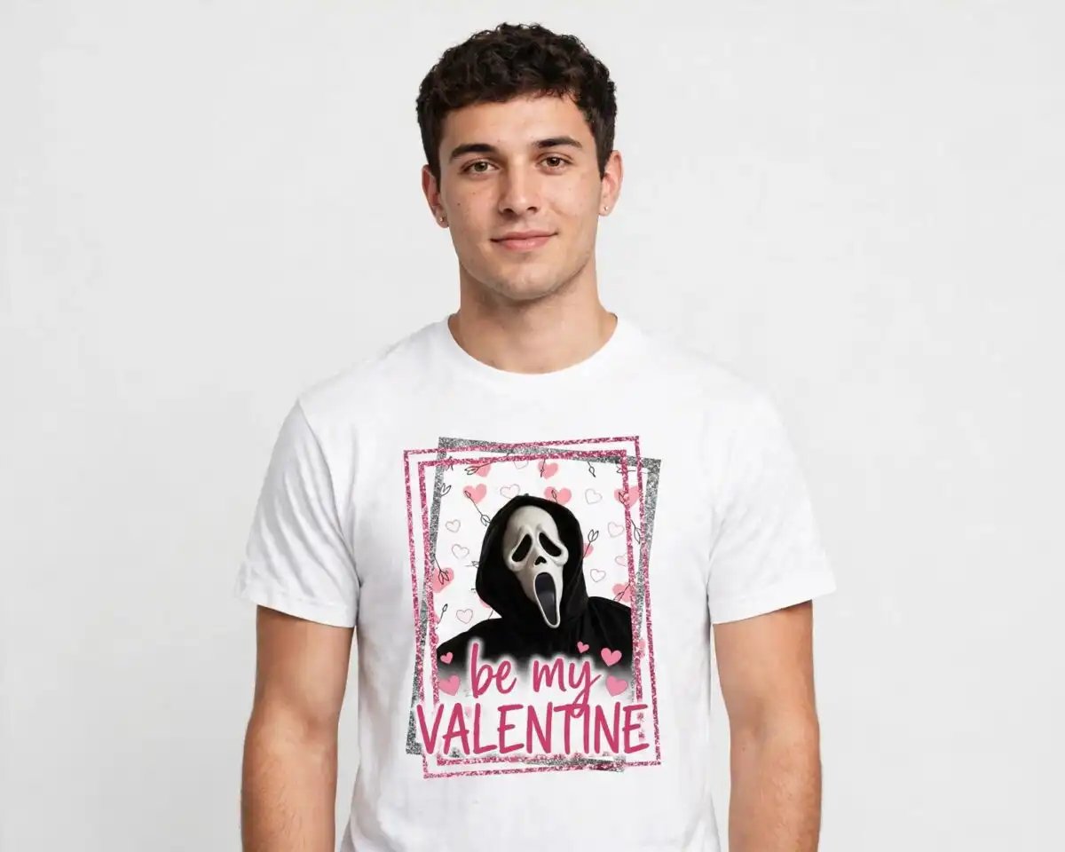 happy valentine day png design printed on a plain product mockup