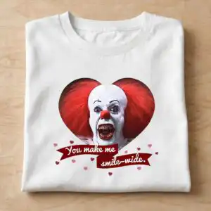 valentine's day heart png design printed on a plain product mockup