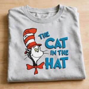 dr seuss read across america clipart with cat hat and thing characters dr seuss read across america clipart design printed on a plain product mockup