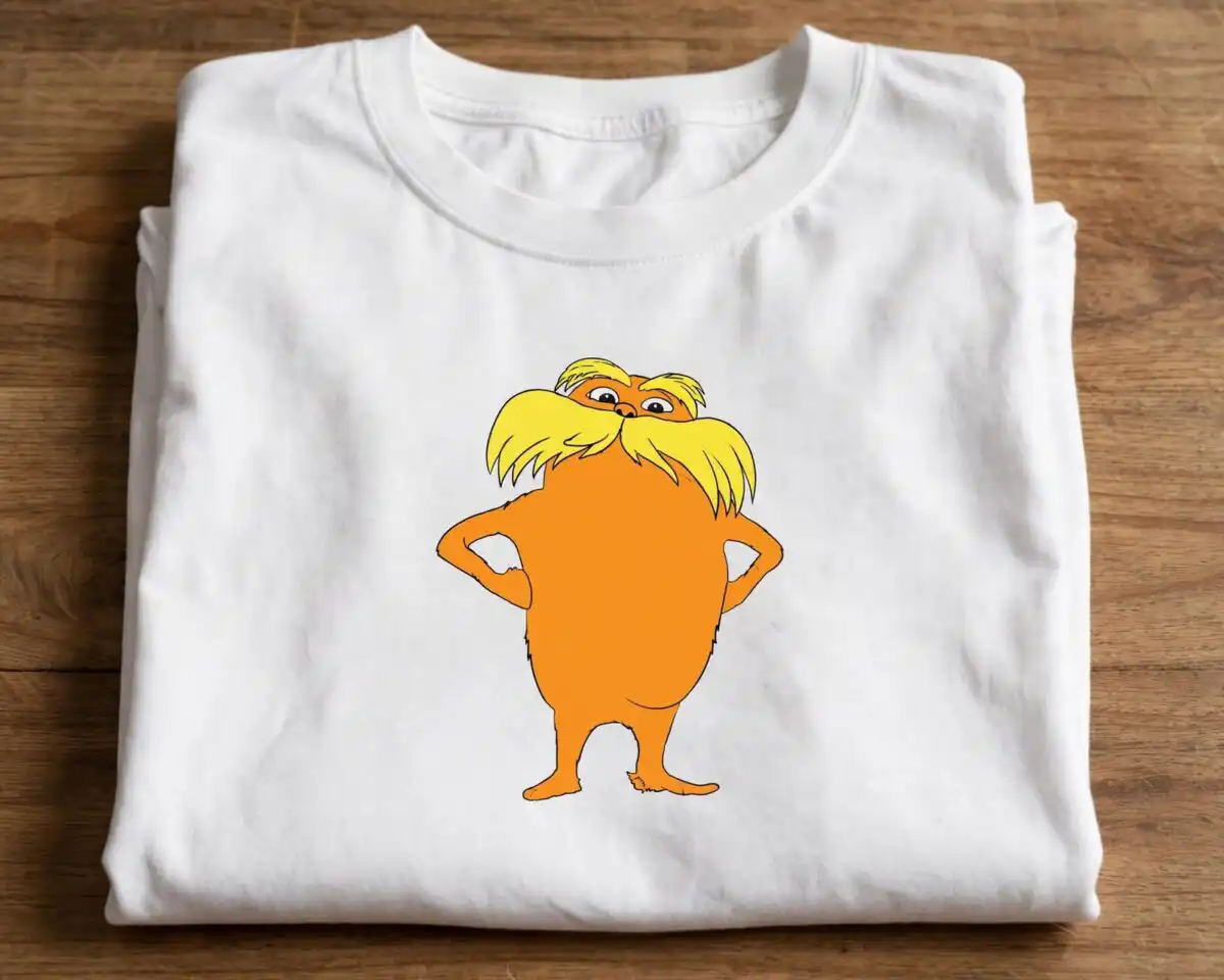 dr seuss characters clipart design printed on a plain product mockup