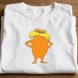 dr seuss characters clipart design printed on a plain product mockup