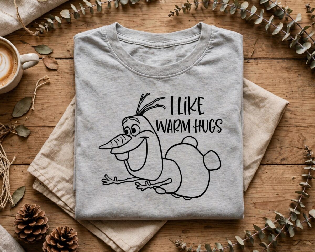 frozen birthday shirt for winter party and movie night frozen birthday shirt svg design printed on a plain product mockup