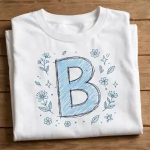 bluey characters doodle alphabet images with blue pattern letters for birthday bluey characters images png design printed on a plain product mockup