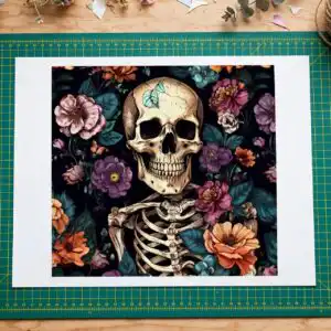 mega skull 50: skull tumbler wrap designs for 20 oz straight tumblers, halloween mega skull svg design printed on a plain product mockup