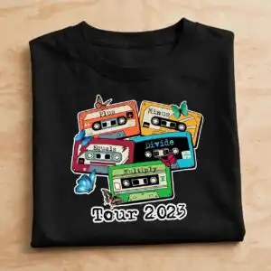 ed sheeran world tour concert collage for fan shirts and posters concert ed sheeran world tour svg design printed on a plain product mockup