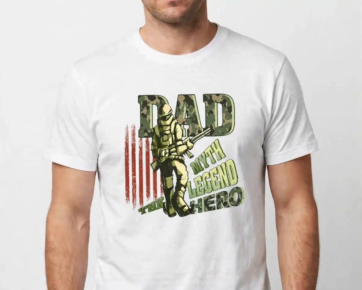 proud army dad tribute png set for military dads and daughters military dad army dad png design printed on a plain product mockup