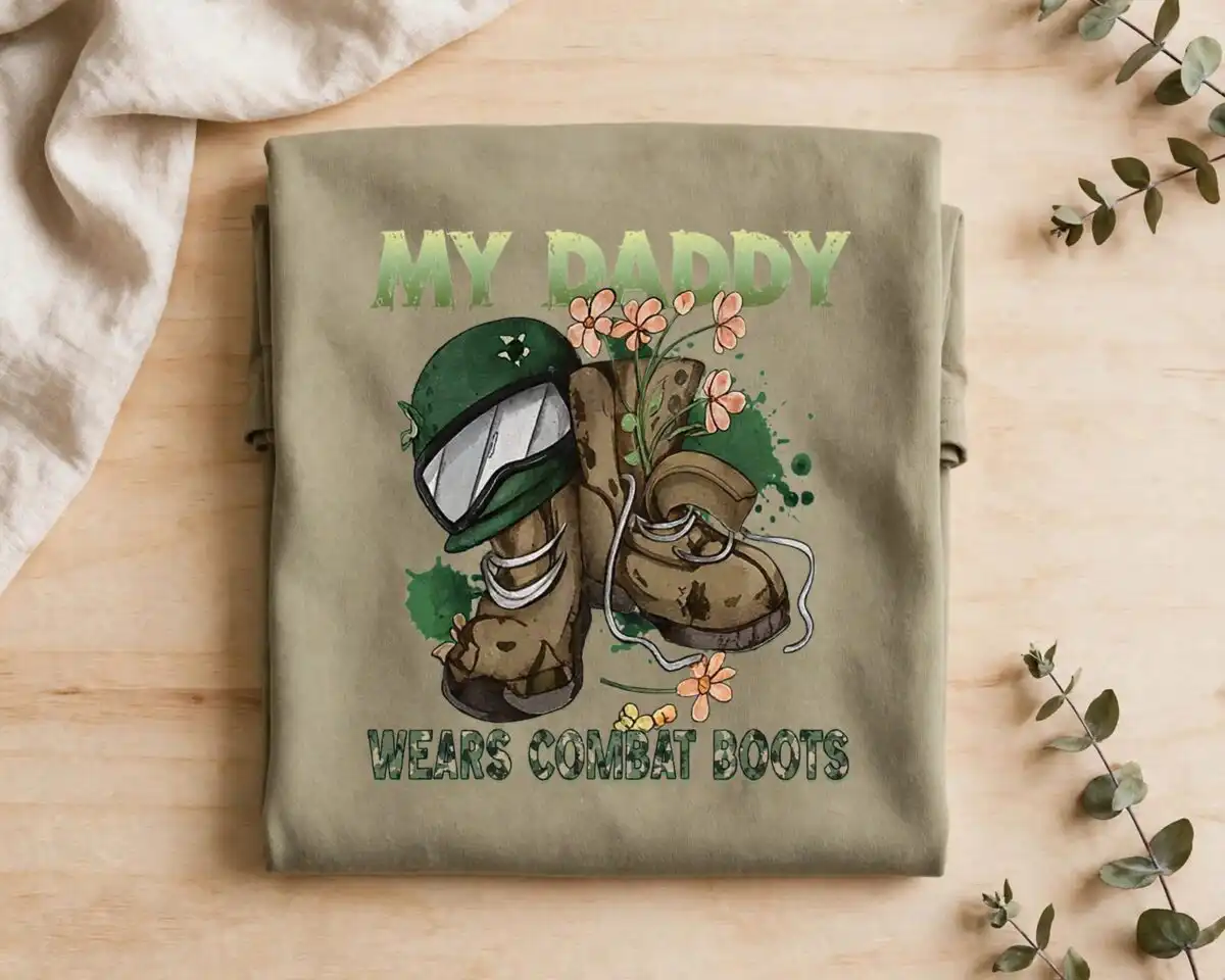 proud army dad tribute png set for military dads and daughters military dad army dad png design printed on a plain product mockup
