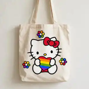 red hello kitty pride heart design for shirts, stickers and vinyl crafts red hello kitty svg design printed on a plain product mockup