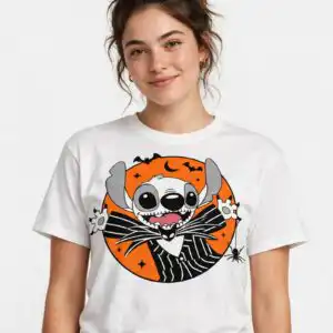 stitch as jack skellington halloween circle design for cricut shirts stitch jack skellington stitch svg cricut design printed on a plain product mockup