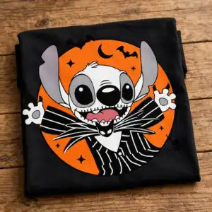stitch as jack skellington halloween circle design for cricut shirts stitch jack skellington stitch svg cricut design printed on a plain product mockup