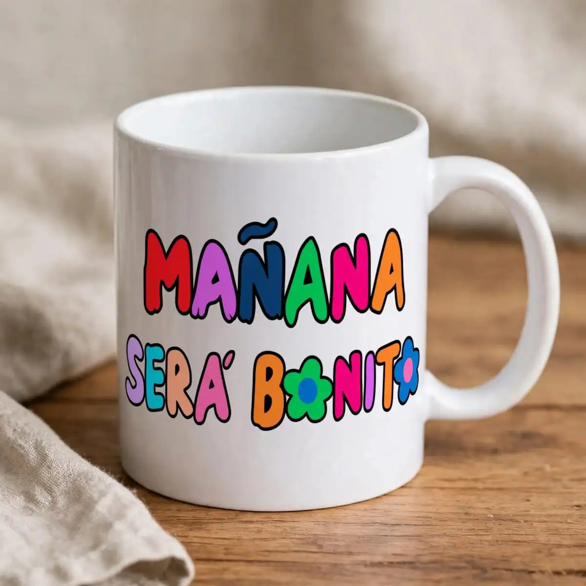 manana sera bonito karol g png design printed on a plain product mockup