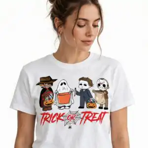 trick or treat horror png design printed on a plain product mockup