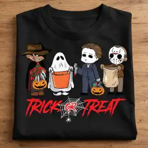 trick or treat horror png design printed on a plain product mockup