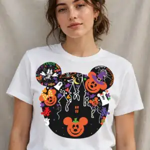 disney halloween mickey mouse head outline design for family shirts mickey mouse head outline svg design printed on a plain product mockup