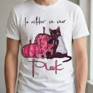 october we wear pink png design printed on a plain product mockup