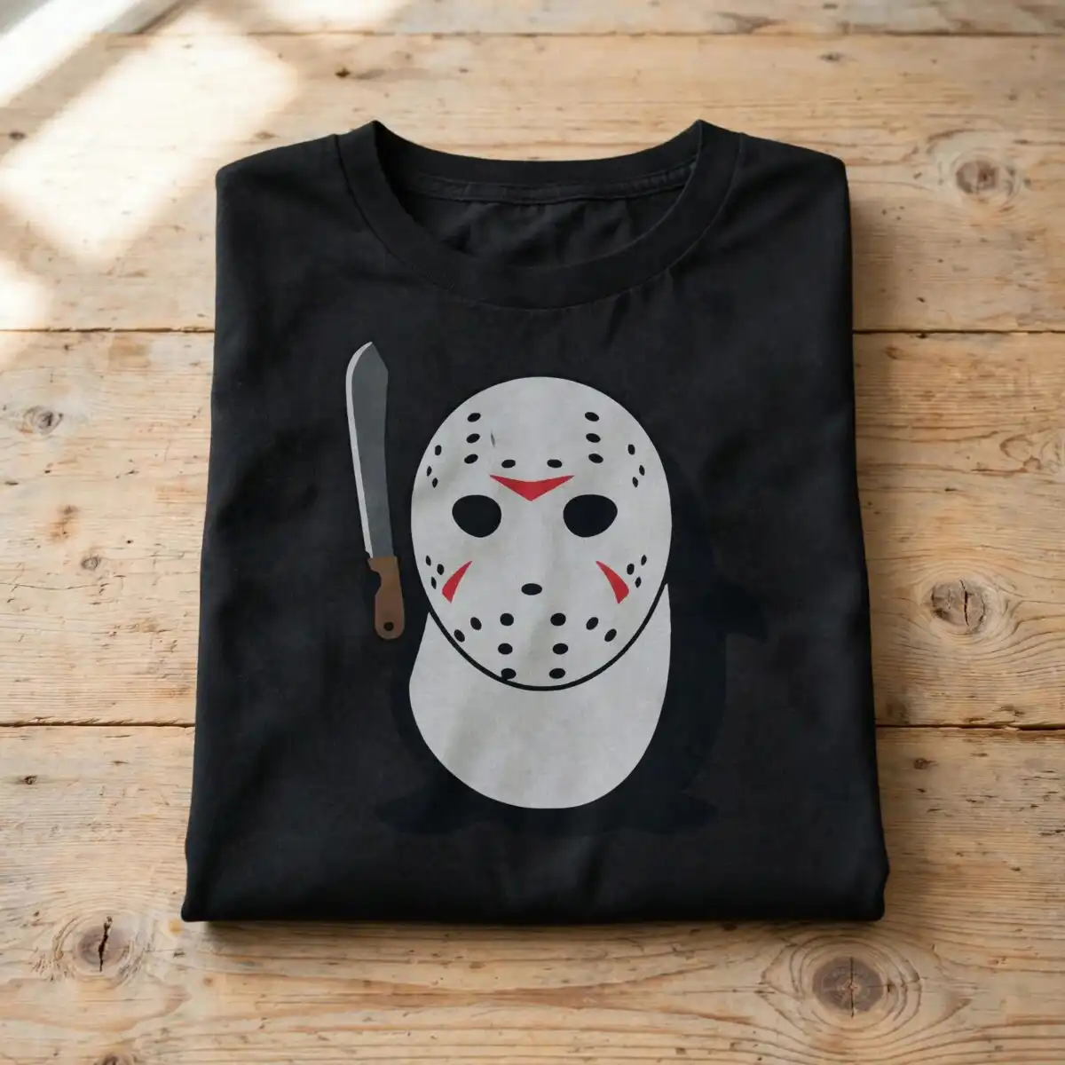 cat jason voorhees jason svg cricut design printed on a plain product mockup