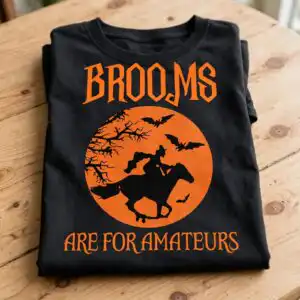 brooms amateurs halloween sg01072382 svg design printed on a plain product mockup