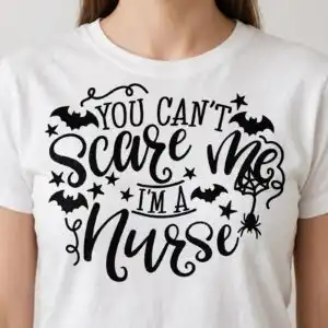 halloween quote bats stars svg design printed on a plain product mockup