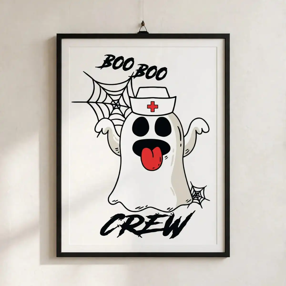 funny boo boo crew cartoon nurse hat clipart for halloween shirts cartoon nurse hat clipart design printed on a plain product mockup