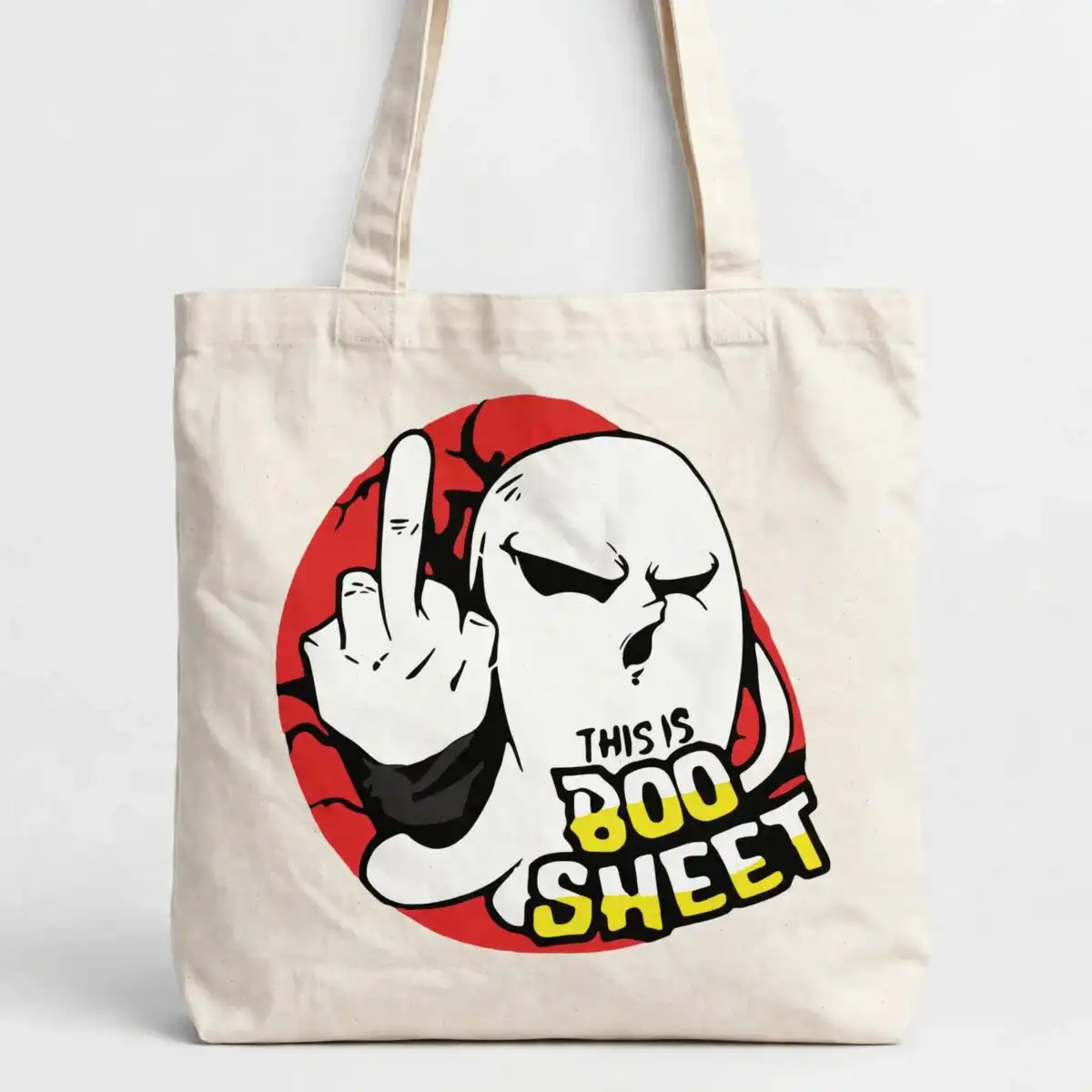 this is boo sheet svg design printed on a plain product mockup