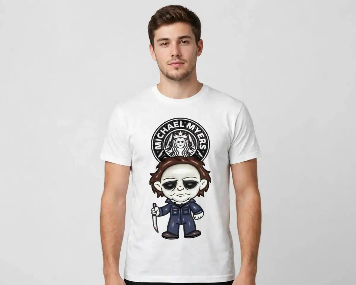 halloween collection inflated cartoon horror svg design printed on a plain product mockup