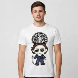 halloween collection inflated cartoon horror svg design printed on a plain product mockup