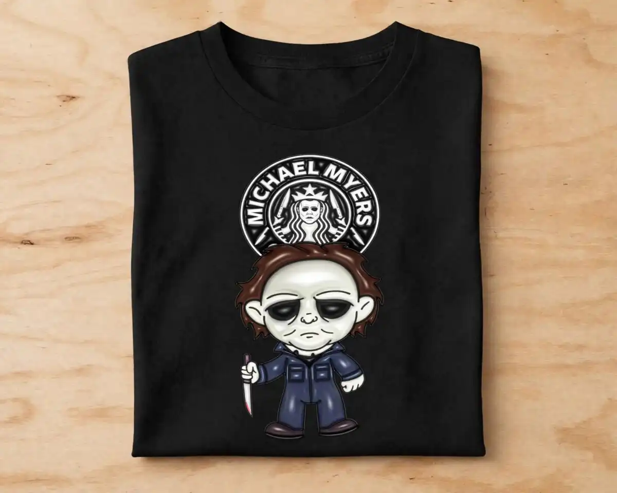 halloween collection inflated cartoon horror svg design printed on a plain product mockup