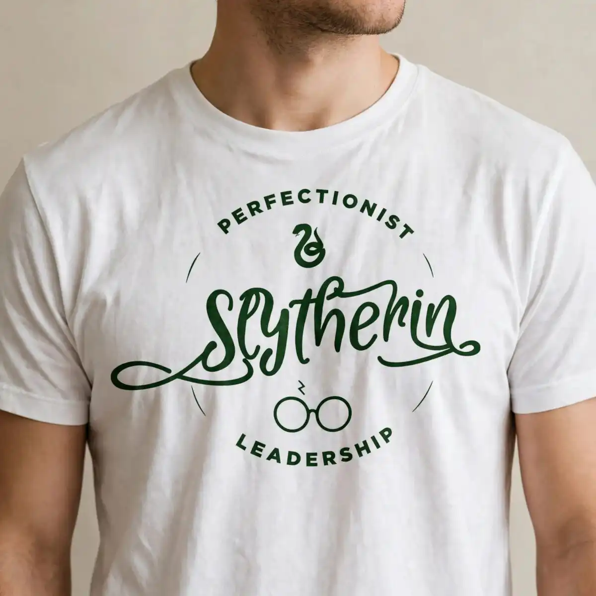 perfectionist slythenrin leadership harry house pride text badge design perfectionist slythenrin leadership harry svg design printed on a plain product mockup