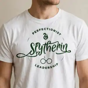 perfectionist slythenrin leadership harry house pride text badge design perfectionist slythenrin leadership harry svg design printed on a plain product mockup