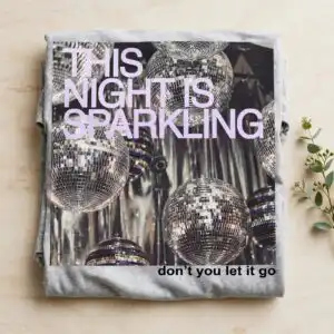 this nights sparkling taylor png design printed on a plain product mockup