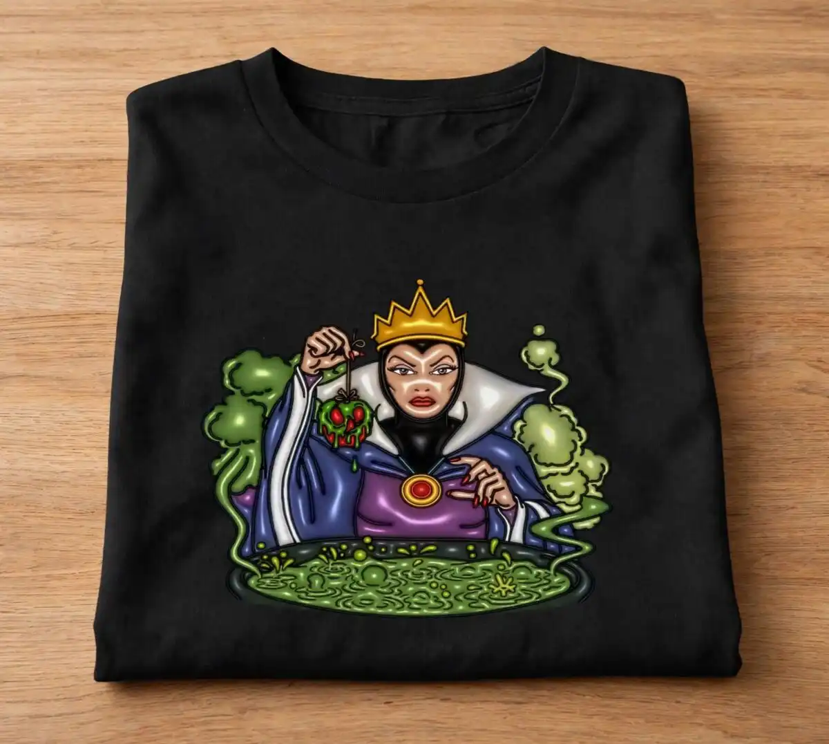 evil queen png design printed on a plain product mockup