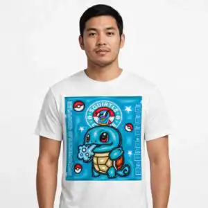 squirtle coffee shop tumbler wrap - pokemon squirtle inflated 3d cartoon design pokemon squirtle inflated 3d png design printed on a plain product mockup
