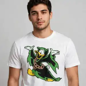cartoon duck svg design printed on a plain product mockup