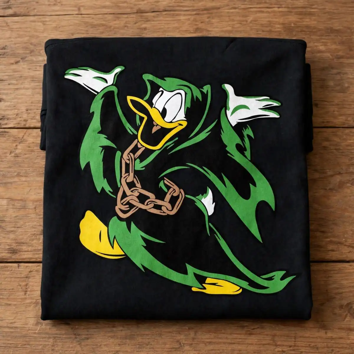 cartoon duck svg design printed on a plain product mockup