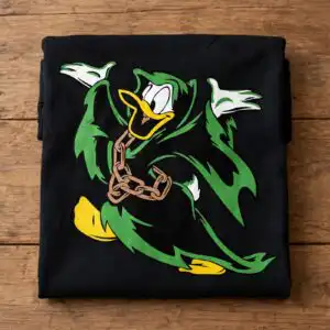 cartoon duck svg design printed on a plain product mockup