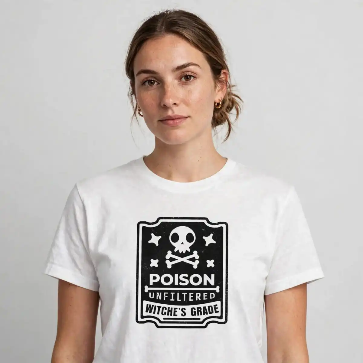 halloween label svg design printed on a plain product mockup