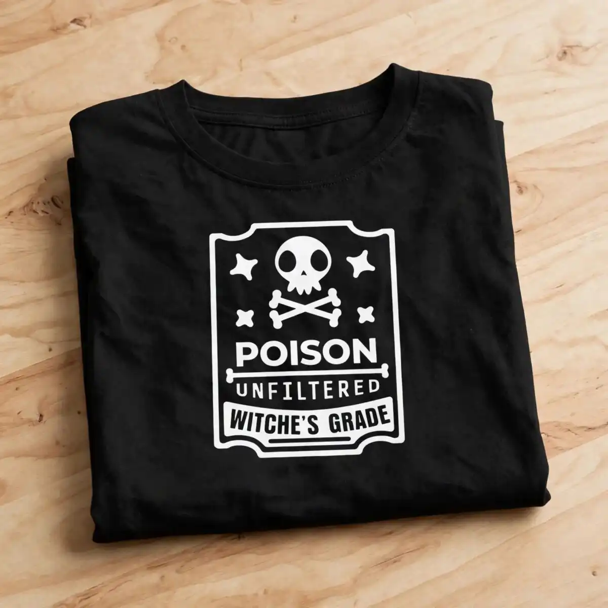 halloween label svg design printed on a plain product mockup